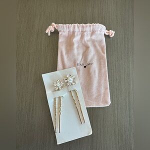 Emi Jay Crystal Flower Hair Pins